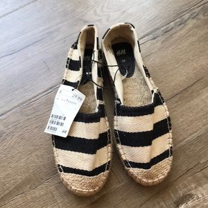 H&M espadrille striped flats